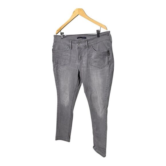 Levis 542 Skinny Jeans Women's 16 Grey  Zippered Front Pockets Riveted Stretch - Picture 2 of 11